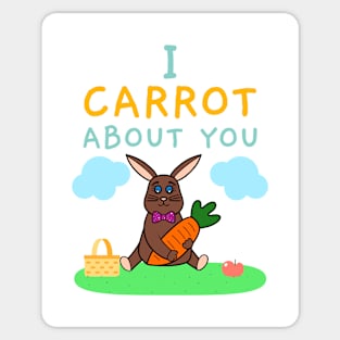 FUNNY Easter Bunny Rabbit Carrot - Funny Easter Quotes Sticker